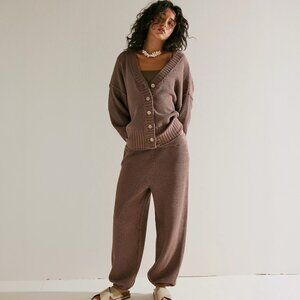 FREE PEOPLE Hailee Cardi 2 piece Set - Gulf Cocoa - size S/M/L - NWOT